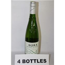 4 BOTTLES OF AURA WHITE WINE