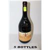 Image 1 : 5 BOTTLES OF CHATEAU LA GARDINE RED WINE