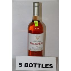 5 BOTTLES OF 2013 BORDEAUX ROSE WINE