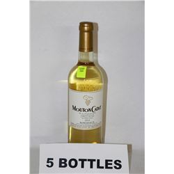 5 BOTTLES OF 2013 BORDEAUX WHITE WINE