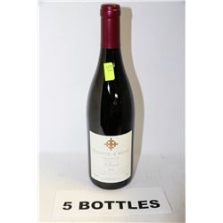 5 BOTTLES OF SAINTE-CROIX SYRAH-MERLOT RED WINE