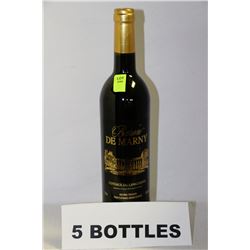 5 BOTTLES OF BARON DE MARNY RED WINE