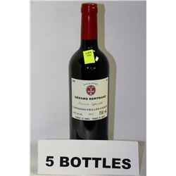 5 BOTTLES OF GERARD BERTRAND RED WINE