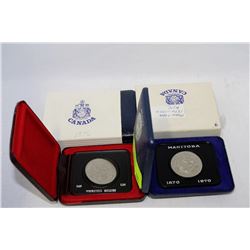 2-1970, 1-1971, 1-1976 CANADA DOLLARS WITH CASES