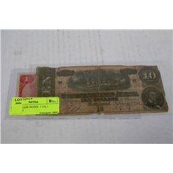 PAIR OF BANK NOTES - 1 US, 1 TRINIDAD