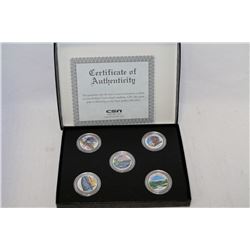 GEM BRILLIANT UNCIRC COLOURIZED STATEHOOD QUARTERS