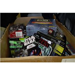 BOX OF STAR WARS COLLECTIBLES INCLUDING