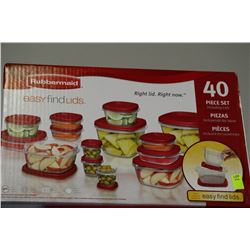 40 PCE OF RUBBERMAID CONTAINERS