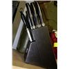 Image 1 : 6 PC KITCHEN KNIFES/BLOCK/KNIFE SHARPENER