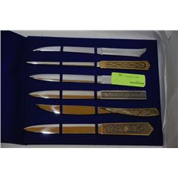 COLLECTIBLE LETTER OPENER SETS W/ DISPLAY