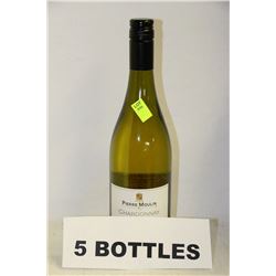 5 BOTTLES OF PIERRE MOULIN CHARDONNAY 2013