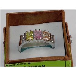 LADIES 925 SILVER CITRINE & COLOURED TOPAZ