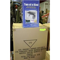 CASE OF 6 DOUBLE TOILET ROLL DISPENSERS