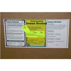 CASE OF FOUR 4L OF BIODEGRADABLE LEMON NEUTRAL FOR