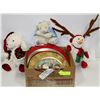 Image 1 : BOX W/ 3 SINGING CHRISTMAS FIGURINES