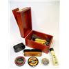 Image 1 : WOOD SHOE SHINE BOX/STAND - FULL OF