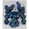 Image 1 : SET OF 2 DECORATIVE CHICKENS, 2 CANDLE HOLDERS,