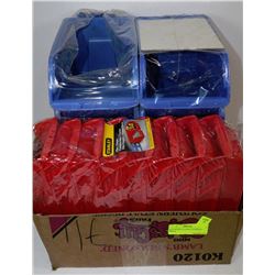 BOX W/NEW STANLEY STORAGE BINS &
