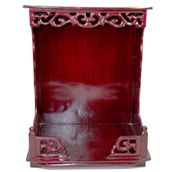 RED HAND-CARVED WOOD DISPLAY