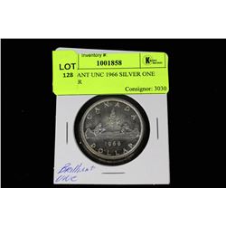 BRILLIANT UNC 1966 SILVER ONE DOLLAR