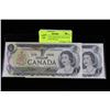 Image 1 : GEM UNC 1973 ONE DOLLAR NOTES CONSECUTIVE S/N X2