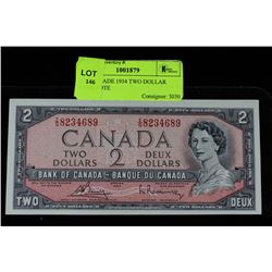 HIGH GRADE 1954 TWO DOLLAR BANKNOTE