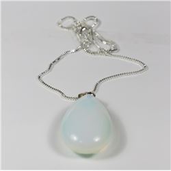 WOMENS 925 LAB OPAL NECKLACE & PENDANT