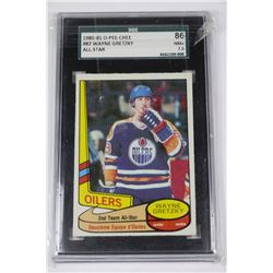 1980-81 WAYNE GRETZKY ALL STAR CARD - GRADED 86