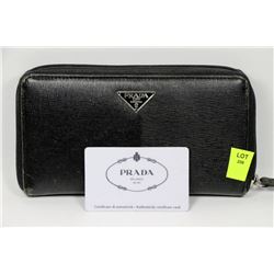 PRE-OWNED PRADA WALLET WITH AUTHENTICITY CARD