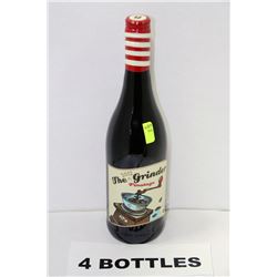 FOUR 750ML BOTTLE OF GRINDER PINOTAGE RED WINE 14%