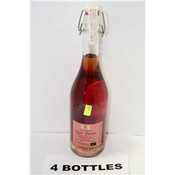 FOUR 750ML BOTTLES OF VILLA TERESA ROSE WINE 11%