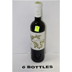 SIX 750ML BOTTLES OF WRONGO DONGO RED WINE 14.5%