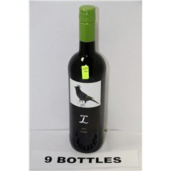 NINE 750ML BOTTLES OF LUJURIA 2013 RED WINE 13.5%