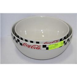 SET OF 2 COCA-COLA MIXING BOWLS - 9" & 12"