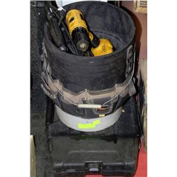 KUNY'S TOOL BAG FOR BUCKET, HAND TOOLS, TWO DEWALT