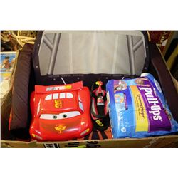 BOX W/WALT DISNEY "CARS" SOFA, CARS