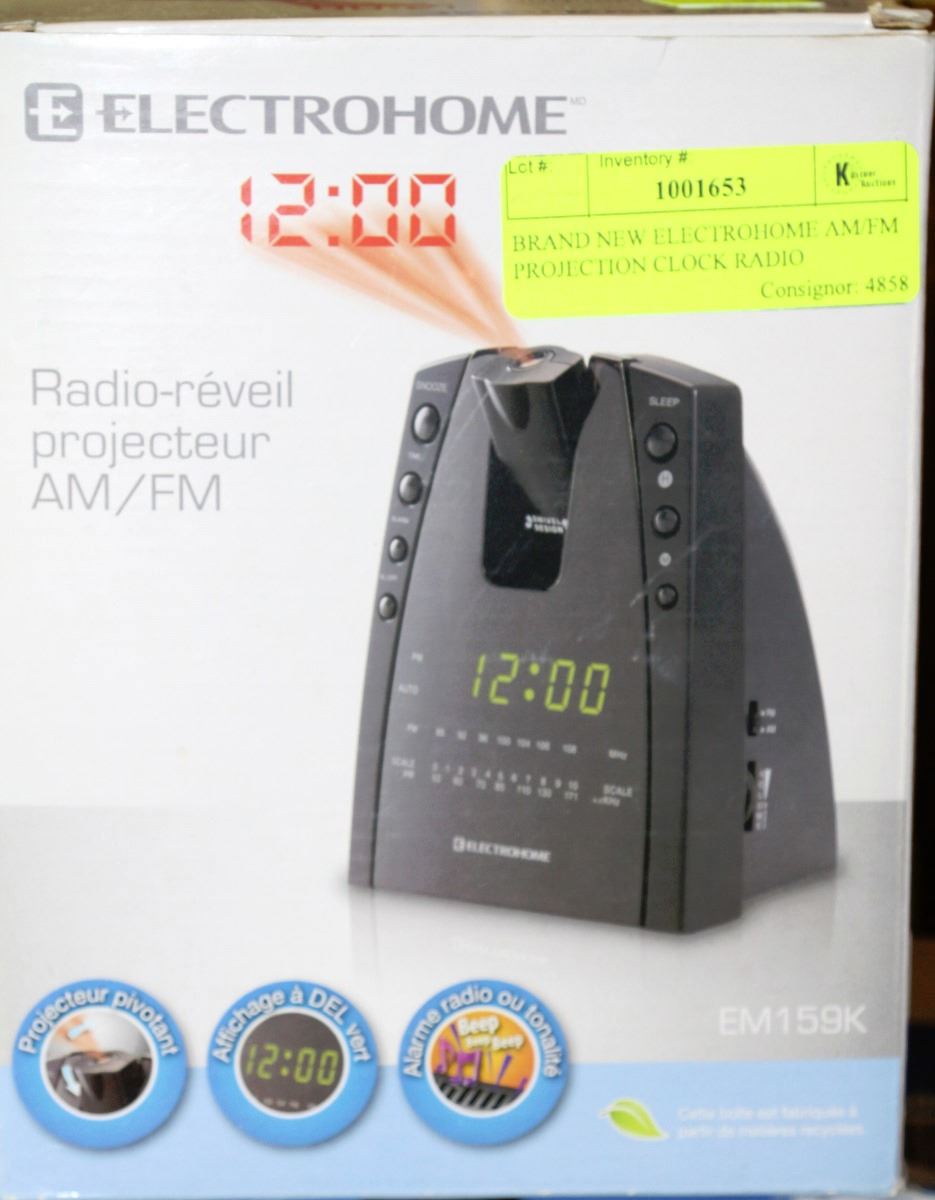 BRAND NEW ELECTROHOME AM/FM PROJECTION CLOCK RADIO