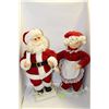 Image 1 : SANTA & MRS. CLAUS LIGHT UP DISPLAY ORNAMENTS