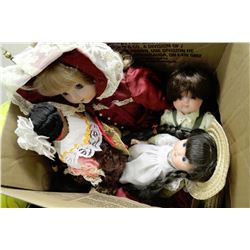 BOX OF PORCELAIN DOLLS