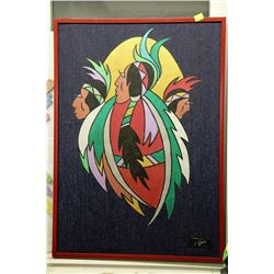 NATIVE PAINTING ON JEANS (ORIGINAL)