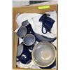 Image 1 : BOX OF BLUE DISHES