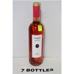 SEVEN 750ML BOTTLES OF NAKED GRAPE ROSE WINE 11.5%