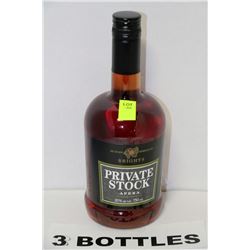 THREE 750 ML BOTTLES OF BRIGHTS PRIVATE STOCK