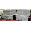Image 1 : NEW GREY FABRIC RECLINING SOFA AND LOVE SEAT