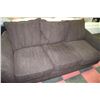 Image 3 : BROWN FABRIC SOFA WITH OTTOMAN