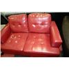 Image 1 : NEW RED LEATHERETTE LOVE SEAT