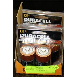 BOX W/2 X 4-PACK (8) "D" DURACEL