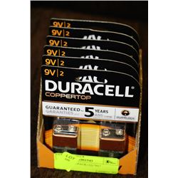 BOX W/6 X 2-PACK (12) "9V" DURACEL