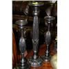 Image 1 : SET OF THREE NEW BLACK CANDLE HOLDERS