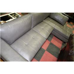 NEW LEATHERETTE L SHAPE SECTIONAL ON CHOICE: GREY